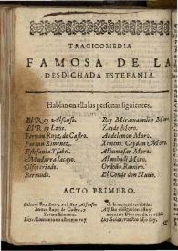 La desdichada Estefania | Biblioteca Virtual Miguel de Cervantes