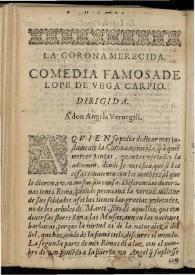 La corona merecida | Biblioteca Virtual Miguel de Cervantes