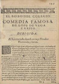 El bobo del colegio | Biblioteca Virtual Miguel de Cervantes