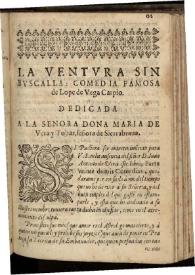 La ventura sin buscarla | Biblioteca Virtual Miguel de Cervantes