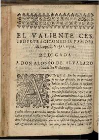 El valiente Cespedes | Biblioteca Virtual Miguel de Cervantes