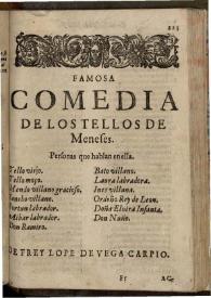 Los Tellos de Meneses | Biblioteca Virtual Miguel de Cervantes