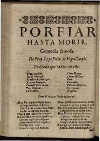 Porfiar hasta morir | Biblioteca Virtual Miguel de Cervantes