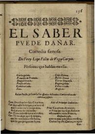 El Saber puede dañar | Biblioteca Virtual Miguel de Cervantes