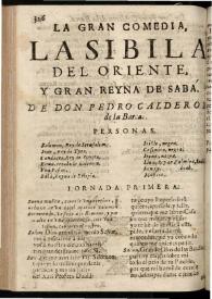 La sibila del Oriente y gran reyna de Saba | Biblioteca Virtual Miguel de Cervantes