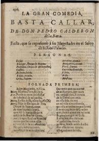 Basta callar | Biblioteca Virtual Miguel de Cervantes