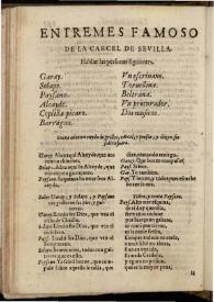 Entremes famoso de la carcel de Seuilla | Biblioteca Virtual Miguel de Cervantes