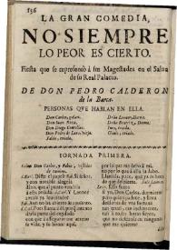 No siempre lo peor es cierto | Biblioteca Virtual Miguel de Cervantes