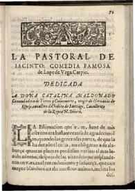 La pastoral de Iacinto | Biblioteca Virtual Miguel de Cervantes