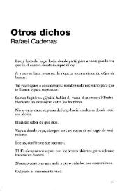 Otros dichos / Rafael Cadenas | Biblioteca Virtual Miguel de Cervantes