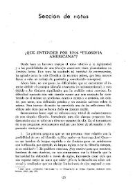 ¿Qué entender por una "filosofía americana"? / Carlos A. Ossandón Buljevic | Biblioteca Virtual Miguel de Cervantes