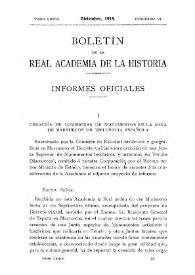 Creación de Comisiones de monumentos en la zona de Marruecos de influencia española | Biblioteca Virtual Miguel de Cervantes