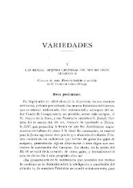 Las Reinas, mujeres legítimas del Rey de León Bermudo II. Censura de esta "Memoria" inédita y perdida de D. Casimiro Gómez Ortega / J.P. de G.y G. | Biblioteca Virtual Miguel de Cervantes