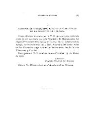 Comisión de Monumentos Históricos y Artísticos de la provincia de Córdoba [Acta de la sesión del 15 de marzo de 1920] / Enrique Romero de Torres | Biblioteca Virtual Miguel de Cervantes