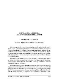 Rafael BONILLA CEREZO: Suspirando a Musidora. Ensayos de literatura y cine. Córdoba: Diputación de Córdoba, 2008 / Sara toro | Biblioteca Virtual Miguel de Cervantes