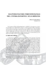 Els personatges femenins fatals del cinema espanyol dels orígens | Biblioteca Virtual Miguel de Cervantes