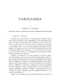 Carlos V y su siglo. Conferencia leída en la Exposición Universal de Gante el 10 de julio de 1913 / Eduardo de Hinojosa | Biblioteca Virtual Miguel de Cervantes