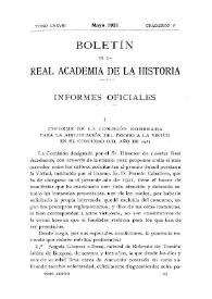 Informe de la Comisión nombrada para la adjudicación del premio a la Virtud en el concurso del año de 1921 / José Ramón Mélida, Eduardo Ibarra y Rodríguez, Vicente Castañeda | Biblioteca Virtual Miguel de Cervantes