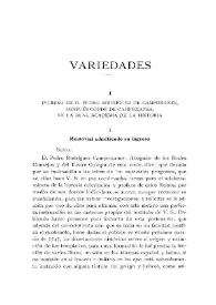 Ingreso de D. Pedro Rodríguez de Campomanes después Conde de Campomanes, en la Real Academia de la Historia / Lic. Pedro Rodríguez Campomanes | Biblioteca Virtual Miguel de Cervantes