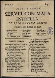 Comedia famosa, Servir con mala estrella / de Lope de Vega Carpio | Biblioteca Virtual Miguel de Cervantes