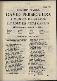 David perseguido, y montes de Gelboé / de Lope de Vega Carpio | Biblioteca Virtual Miguel de Cervantes