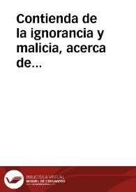 Contienda de la ignorancia y malicia, acerca de averiguar cuia es cierta moneda falsa, y de hierro, que se ha hallado embuelta en un papel intitulado Su oro al Cesar. | Biblioteca Virtual Miguel de Cervantes