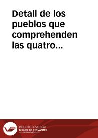 Detall de los pueblos que comprehenden las quatro provincias de la demarcación de la Audiencia Constitucional de Granada, impreso de orden del Sr. D. Josef Maria Fernandez de Córdoba... | Biblioteca Virtual Miguel de Cervantes