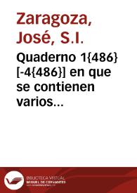 Quaderno 1{486} [-4{486}] en que se contienen varios fragmentos del Arte menor y maior de Arithmetica extraidos de la Universal / que dio a luz el año de 1669, el M.R.P. Joseph de Zaragoza, de la Compañía de Jesús... Año de 1743. En Granada. | Biblioteca Virtual Miguel de Cervantes