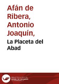 La Placeta del Abad | Biblioteca Virtual Miguel de Cervantes