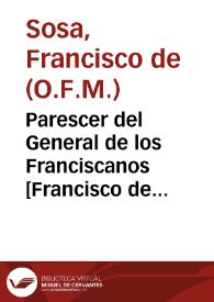 Parescer del General de los Franciscanos [Francisco de Sosa] acerca de aquella  proposition : Non est de fide hunc numero hominem esse Summum Pontificem (fol. 39). | Biblioteca Virtual Miguel de Cervantes