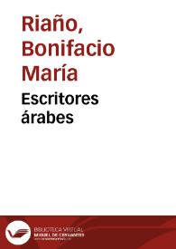 Escritores árabes | Biblioteca Virtual Miguel de Cervantes