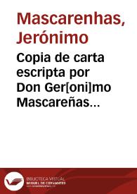 Copia de carta escripta por Don Ger[oni]mo Mascareñas ... al Duque de medina Celi dandole quentta dela enfermedad muerte y entierro del Rey Señor D[o]n Phe[llipe] 4{486}, que aia gloria sucedida, jueves 13 de sette [septiembre] 1665. | Biblioteca Virtual Miguel de Cervantes