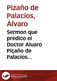 Sermon que predico el Doctor Aluaro Piçaño de Palacios ... a las honras, q¯ la ciudad de Cordoua hizo a ... Margarita de Austria... | Biblioteca Virtual Miguel de Cervantes