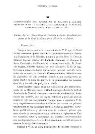 Comunicación del Excmo. Sr. D. Ricardo J. Alfaro, Presidente de la Academia de la Historia de Panamá, Correspondiente de la de Madrid / R. J. Alfaro | Biblioteca Virtual Miguel de Cervantes