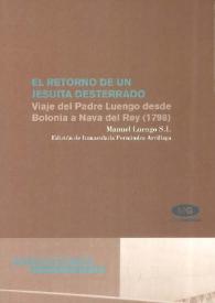 [Diario de 1798]. El retorno de un jesuita desterrado: viaje del P. Luengo desde Bolonia a Nava del Rey (1798) / Manuel Luengo; Inmaculada Fernández Arrillaga (ed.);  transcripción documental José Manuel Rodríguez Rodríguez | Biblioteca Virtual Miguel de Cervantes