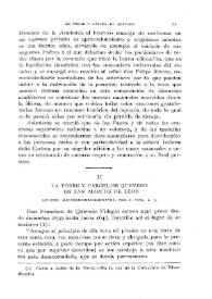 La torre y la cárcel de Quevedo en San Marcos de León. Apuntes histórico-descriptivos, por F. Fita, S.J. | Biblioteca Virtual Miguel de Cervantes