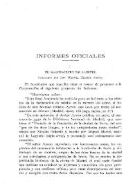 El manuscrito de Martel, publicado por don Manuel Hilario Ayuso / Adolfo Bonilla y San Martín | Biblioteca Virtual Miguel de Cervantes