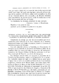 Informe acerca de la declaración de monumento nacional solicitada para los restos del Monasterio de Nuestra Señora de Rueda (Aragón) / Eduardo Ibarra y Rodríguez | Biblioteca Virtual Miguel de Cervantes