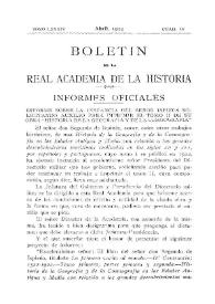 Informe sobre la instancia del señor Ispizúa solicitando auxilio para imprimir el tomo II de su obra "Historia de la Geografía y de la Cosmografía" / Ricardo Beltrán Rózpide | Biblioteca Virtual Miguel de Cervantes