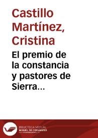 El premio de la constancia y pastores de Sierra Bermeja -(Madrid, 1620), de Jacinto de Espinel Adorno-; la experiencia del más allá / Cristina Castillo Martínez | Biblioteca Virtual Miguel de Cervantes