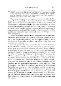 El antiguo patrimonio de la Universidad de Valencia (1492-1845). Origen, vicisitudes. Estado de sus rentas al terminar la autonomía, por Carlos Riba García, catedrático y cronista de la Universidad de Valencia. Anales de la Universidad. 1922-1923. 143 págs. -- Valencia, Tip. De F. Vives Mora, 1923. / Eduardo Ibarra y Rodríguez | Biblioteca Virtual Miguel de Cervantes