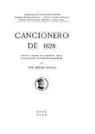 Cancionero de 1628 / edición y estudio del Cancionero 250-2 de la Biblioteca Universitaria de Zaragoza por José Manuel Blecua | Biblioteca Virtual Miguel de Cervantes