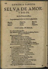 Selva de amor y zelos / de Don Francisco de Rojas | Biblioteca Virtual Miguel de Cervantes