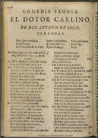 El doctor Carlino [1681] / [Antonio de Solís] | Biblioteca Virtual Miguel de Cervantes