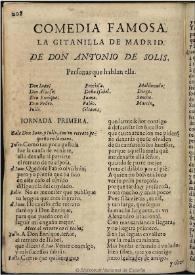 La gitanilla de Madrid [1681] / de Don Antonio de Solís | Biblioteca Virtual Miguel de Cervantes