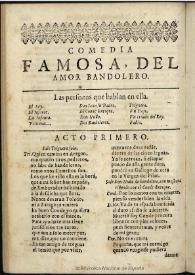 El amor bandolero | Biblioteca Virtual Miguel de Cervantes