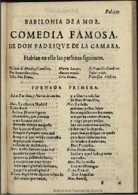 Babilonia de amor ... / de don Fadrique de la Camara | Biblioteca Virtual Miguel de Cervantes