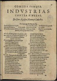 Industrias contra finezas | Biblioteca Virtual Miguel de Cervantes