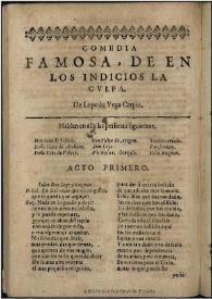 En los indicios la culpa / de Lope de Vega Carpio | Biblioteca Virtual Miguel de Cervantes