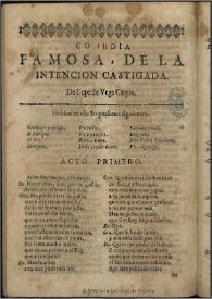 La intencion castigada / de Lope de Vega Carpio | Biblioteca Virtual Miguel de Cervantes